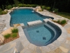 Custom pool and spa with pool landscaping